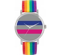 Toff London Pride Androgynous Flag Watch Ladies 38mm Case 3atm Water Resistant Custom Designed Quartz Movement Luxury Fashionable