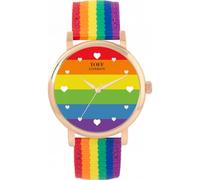 Toff London Pride Horizon Heart batons Watch Ladies 38mm Case 3atm Water Resistant Custom Designed Quartz Movement Luxury Fashionable