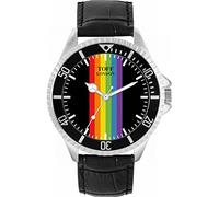 Toff London Pride Linear Black batons Mens Wrist Watch 42mm Case Custom Design