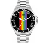 Toff London Pride Linear Black batons Mens Wrist Watch 42mm Case Custom Design