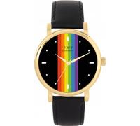 Toff London Pride Linear Black batons Watch Ladies 38mm Case 3atm Water Resistant Custom Designed Quartz Movement Luxury Fashionable