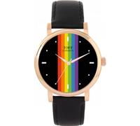 Toff London Pride Linear Black batons Watch Ladies 38mm Case 3atm Water Resistant Custom Designed Quartz Movement Luxury Fashionable