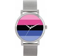 Toff London Pride Omnisexual Flag Watch Ladies 38mm Case 3atm Water Resistant Custom Designed Quartz Movement Luxury Fashionable