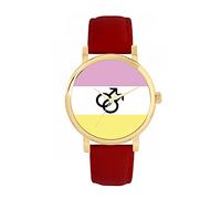 Toff London Pride Twink Flag Watch Ladies 38mm Case 3atm Water Resistant Custom Designed Quartz Movement Luxury Fashionable