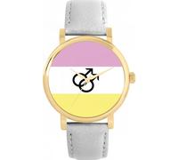 Toff London Pride Twink Flag Watch Ladies 38mm Case 3atm Water Resistant Custom Designed Quartz Movement Luxury Fashionable