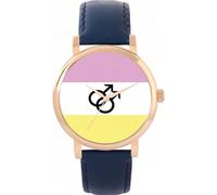 Toff London Pride Twink Flag Watch Ladies 38mm Case 3atm Water Resistant Custom Designed Quartz Movement Luxury Fashionable
