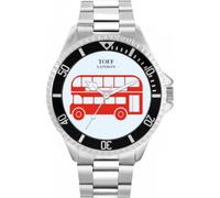 Toff London Red Double Decker Bus Mens Wrist Watch 42mm Case Custom Design