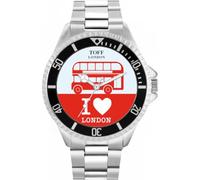 Toff London Red Double Decker Bus Mens Wrist Watch 42mm Case Custom Design