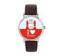 Toff London Red London Bridge Watch 38mm Case 3atm Water Resistant Custom Designed Quartz Movement Luxury Fashionable