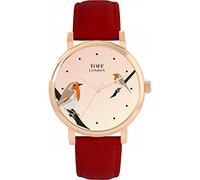 Toff London Robins Bird Watch Ladies 38mm Case 3atm Water Resistant Custom Designed Quartz Movement Luxury Fashionable