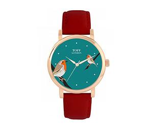 Toff London Robins Bird Watch Ladies 38mm Case 3atm Water Resistant Custom Designed Quartz Movement Luxury Fashionable