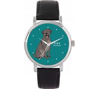Toff London Silver Labrador Dog Watch Ladies 38mm Case 3atm Water Resistant Custom Designed Quartz Movement Luxury Fashionable