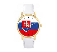 Toff London Slovakia Flag Watch 38mm Case 3atm Water Resistant Custom Designed Quartz Movement Luxury Fashionable