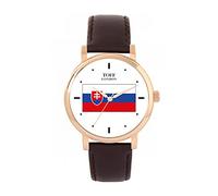 Toff London Slovakia Flag Watch 38mm Case 3atm Water Resistant Custom Designed Quartz Movement Luxury Fashionable