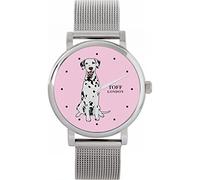 Toff London White and Black Dalmation Dog Watch Ladies 38mm Case 3atm Water Resistant Custom Designed Quartz Movement Luxury Fashionable