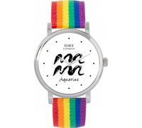 Toff London White Aquarius Watch Ladies 38mm Case 3atm Water Resistant Custom Designed Quartz Movement Luxury Fashionable