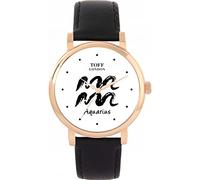 Toff London White Aquarius Watch Ladies 38mm Case 3atm Water Resistant Custom Designed Quartz Movement Luxury Fashionable