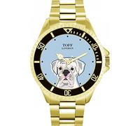 Toff London White Boxer Head Dog Mens Wrist Watch 42mm Case Custom Design