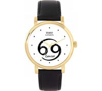 Toff London White Cancer Watch Ladies 38mm Case 3atm Water Resistant Custom Designed Quartz Movement Luxury Fashionable