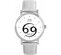 Toff London White Cancer Watch Ladies 38mm Case 3atm Water Resistant Custom Designed Quartz Movement Luxury Fashionable