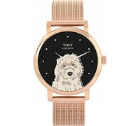 Toff London White Cockapoo Dog Watch Ladies 38mm Case 3atm Water Resistant Custom Designed Quartz Movement Luxury Fashionable