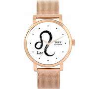 Toff London White Leo Watch Ladies 38mm Case 3atm Water Resistant Custom Designed Quartz Movement Luxury Fashionable