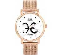 Toff London White Pisces Watch Ladies 38mm Case 3atm Water Resistant Custom Designed Quartz Movement Luxury Fashionable