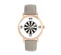 Toff London White Roman Numerals Dartboard Watch Ladies 38mm Case 3atm Water Resistant Custom Designed Quartz Movement Luxury Fashionable