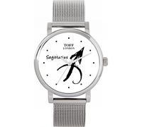 Toff London White Sagittarius Watch Ladies 38mm Case 3atm Water Resistant Custom Designed Quartz Movement Luxury Fashionable