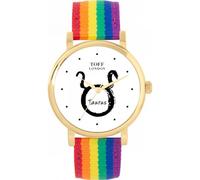 Toff London White Taurus Watch Ladies 38mm Case 3atm Water Resistant Custom Designed Quartz Movement Luxury Fashionable