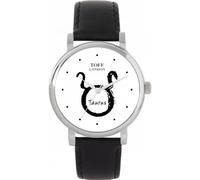 Toff London White Taurus Watch Ladies 38mm Case 3atm Water Resistant Custom Designed Quartz Movement Luxury Fashionable