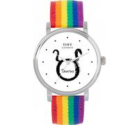 Toff London White Taurus Watch Ladies 38mm Case 3atm Water Resistant Custom Designed Quartz Movement Luxury Fashionable