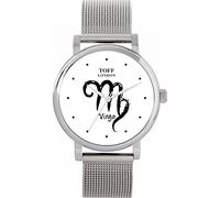 Toff London White Virgo Watch Ladies 38mm Case 3atm Water Resistant Custom Designed Quartz Movement Luxury Fashionable