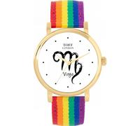 Toff London White Virgo Watch Ladies 38mm Case 3atm Water Resistant Custom Designed Quartz Movement Luxury Fashionable