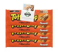 Toffee Biscuit Bundle with Toffee Crisp 4 Pack (7 Biscuits Per Pack) 130.9g + Brightdale Kitchen Booklet