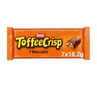 Toffee Crisp Biscuit Bar Multipack - Chewy Toffee & Crisp Cereal, 7 x 18.7g | Pack of 1