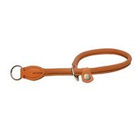TOFFEE Hand Made Real LEATHER ROLLED SLIP DOG Choker COLORFUL COLLARS (24" (61cm) Diameter 10mm)