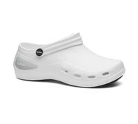 Toffeln AktivKlog Clogs - Lightweight, Comfortable, Breathable, Slip Resistant, Theatre Clogs - Shock Absorbing Anti-Static Materials, Microfibre Insole, Perfect for Nurses & Doctors White