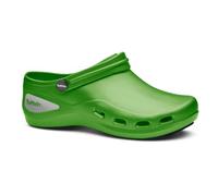 Toffeln AktivKlog Clogs - Lightweight, Comfortable, Breathable, Slip Resistant, Theatre Clogs - Shock Absorbing Anti-Static Materials, Microfibre Insole, Perfect for Nurses & Doctors Green