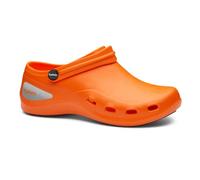 Toffeln AktivKlog Clogs - Lightweight, Comfortable, Breathable, Slip Resistant, Theatre Clogs - Shock Absorbing Anti-Static Materials, Microfibre Insole, Perfect for Nurses & Doctors Orange