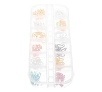 Tofficu 1 Box Nail Stickers Keychain Chains Metal 12 Styles Easy to Use Simple to Cut and Adjust The Length Fashion Stylish Attractive for DIY Nail Decoration and Weddings Random Color