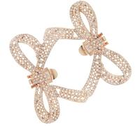 Tofficu 1 Pair Rhinestone Shoe Clips Bowknot Shoe Buckle Detachable Alloy Metal Charming Elegant Golden Decoration for Weddings Formal Events