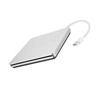 Tofficu 1 Set USB External Dvd Player Optical Drive Rewriter for Laptop Desktop Portable CD Dvd Burner for File Backup Music Movie Playback Silver Grey