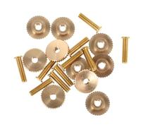 Tofficu 10 Sets Metal Badge Fixing Accessories with Screw Caps Pin Backs for Crafting and Brooches Rust-Resistant Badge Fix Screws Easy Attach Detach Suitable for DIY