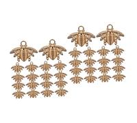 Tofficu 100 pcs Bee Charms Metal Jewelry Charms for Bracelet Making and Necklace Earrings DIY Crafting Durable Bulk Pendants with Unique Bee Design for Gifts and Personal Fashion