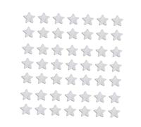Tofficu 100 Pcs Silver Pentagram Wood Discs DIY Crafting Decor Educational Math Tools for Boys Pupils Teaching Supplies with Hole for Hanging