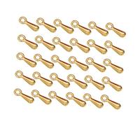 Tofficu 1000pcs Diy Water Drop Pendant Gold Alloy Craft Jewelry Making Extender Chain for Necklace Holiday