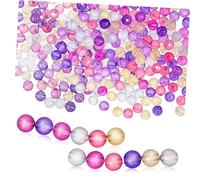 Tofficu 1000Pcs Uv Color Changing Beads Round Plastic Beads for Jewelry Making Sunlight Reactive for Necklaces Bracelets Crafts Random Mixed Colors