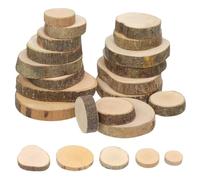 Tofficu 100pcs 1.5-3cm Wood Log Slices, Small Round Wooden Discs, Wood Pieces Circles Coins Polished on Both Sides Ideal for Crafts Wedding Centerpieces Ornaments