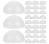 Tofficu 100pcs 5cm Half Ball Children Craft Accessories Artificial Christmas Topiary Balls Foam Semicircle Ornaments for DIY Projects